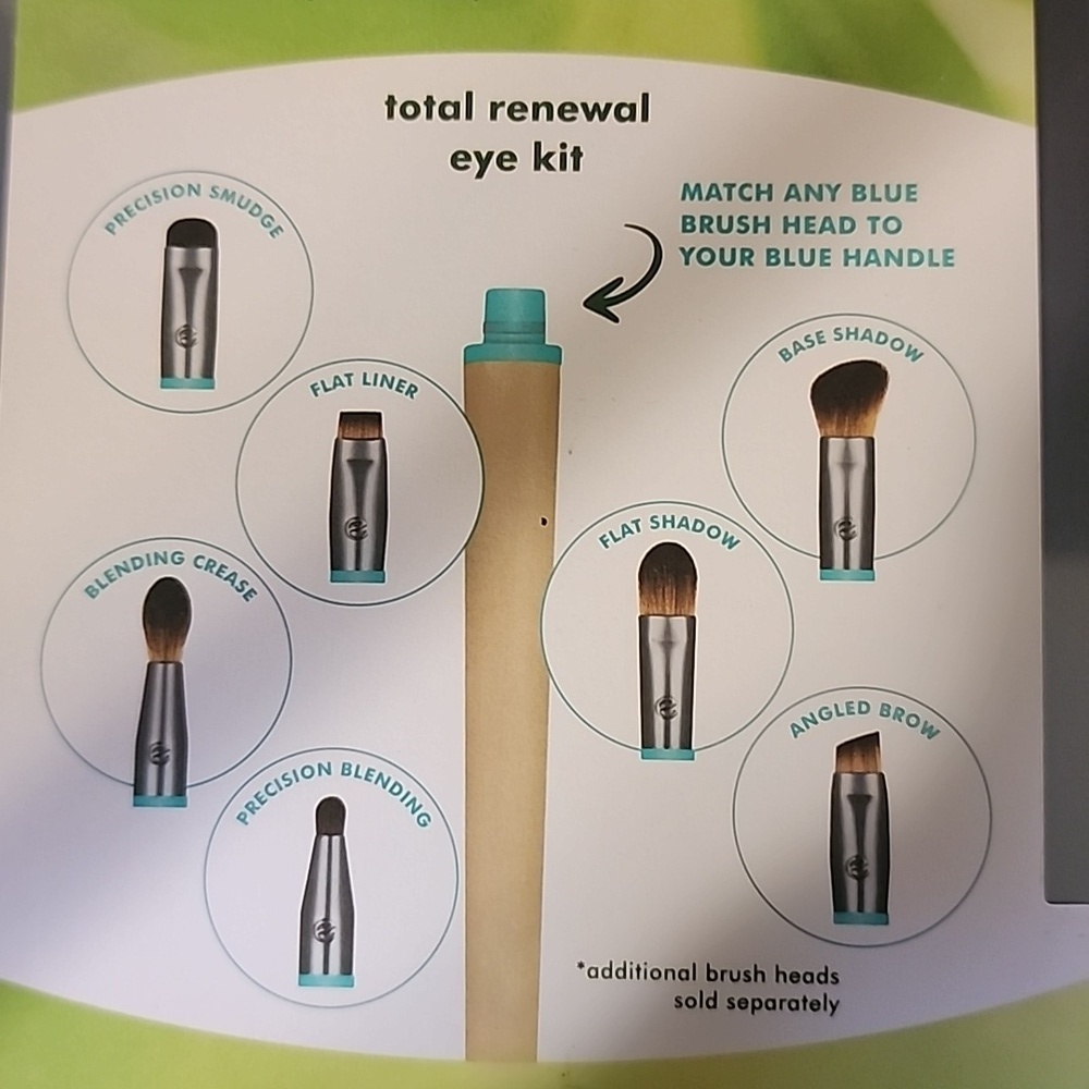 Ecotools Interchangeables Total Renewal Eye Makeup Brush Kit! 7 Brushes New! - Picture 2 of 2